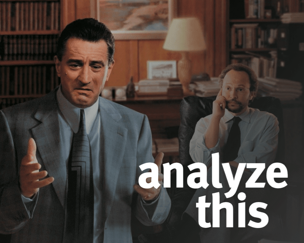 Robert Dinero and Billy Crystal in Analyze This promo scene