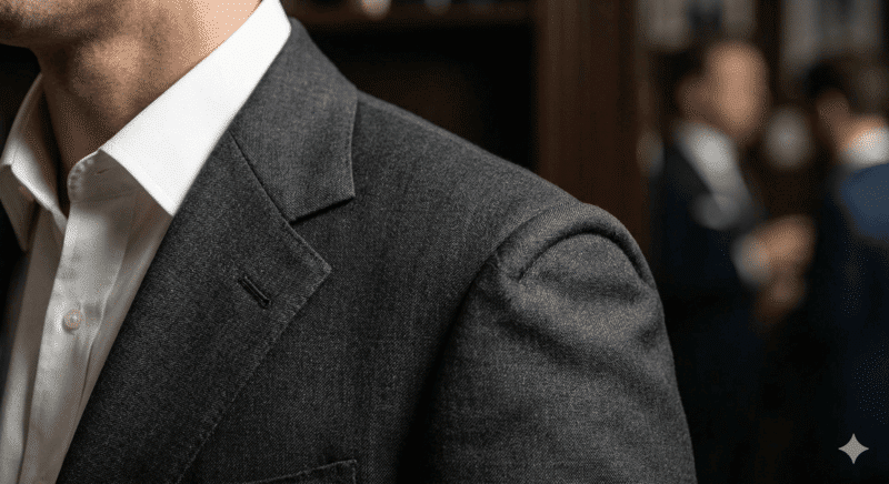 Pagoda Shoulders in Luxury Suit Design