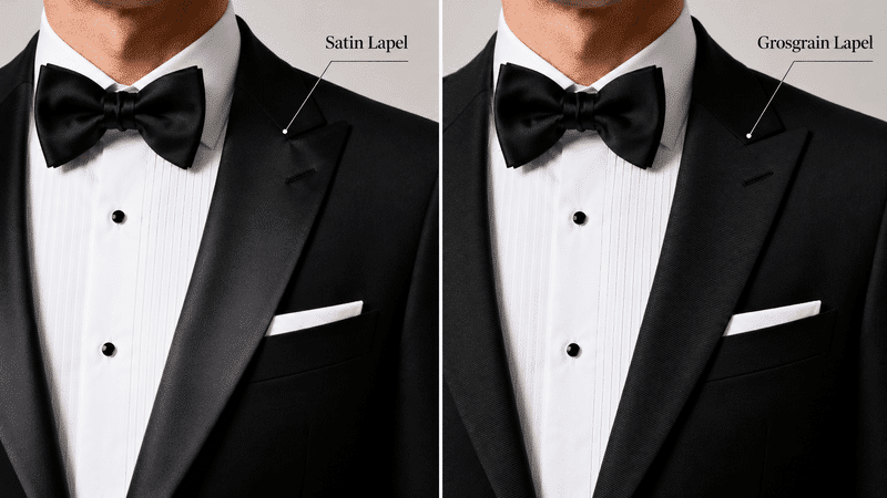 Satin vs. Grosgrain Tuxedo Lapels