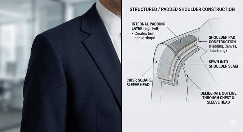 Structured Shoulders: The Classic Padded Suit Shoulder