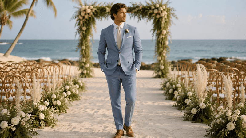 beach formal attire men for wedding