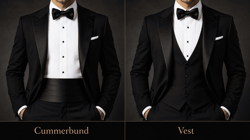 cummerband vs vest tuxedo styles