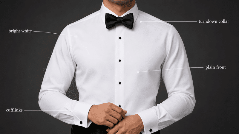 proper tuxedo dress shirt