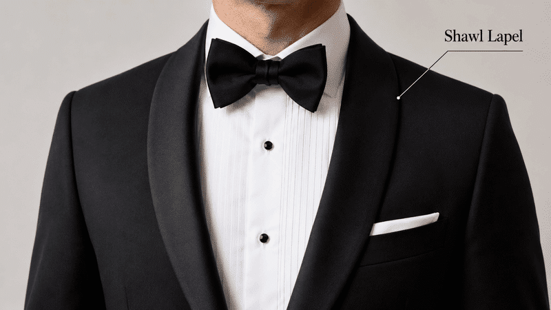 Shawl Lapel tuxedo style