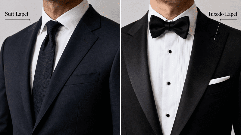suit lapel vs tuxedo lapel