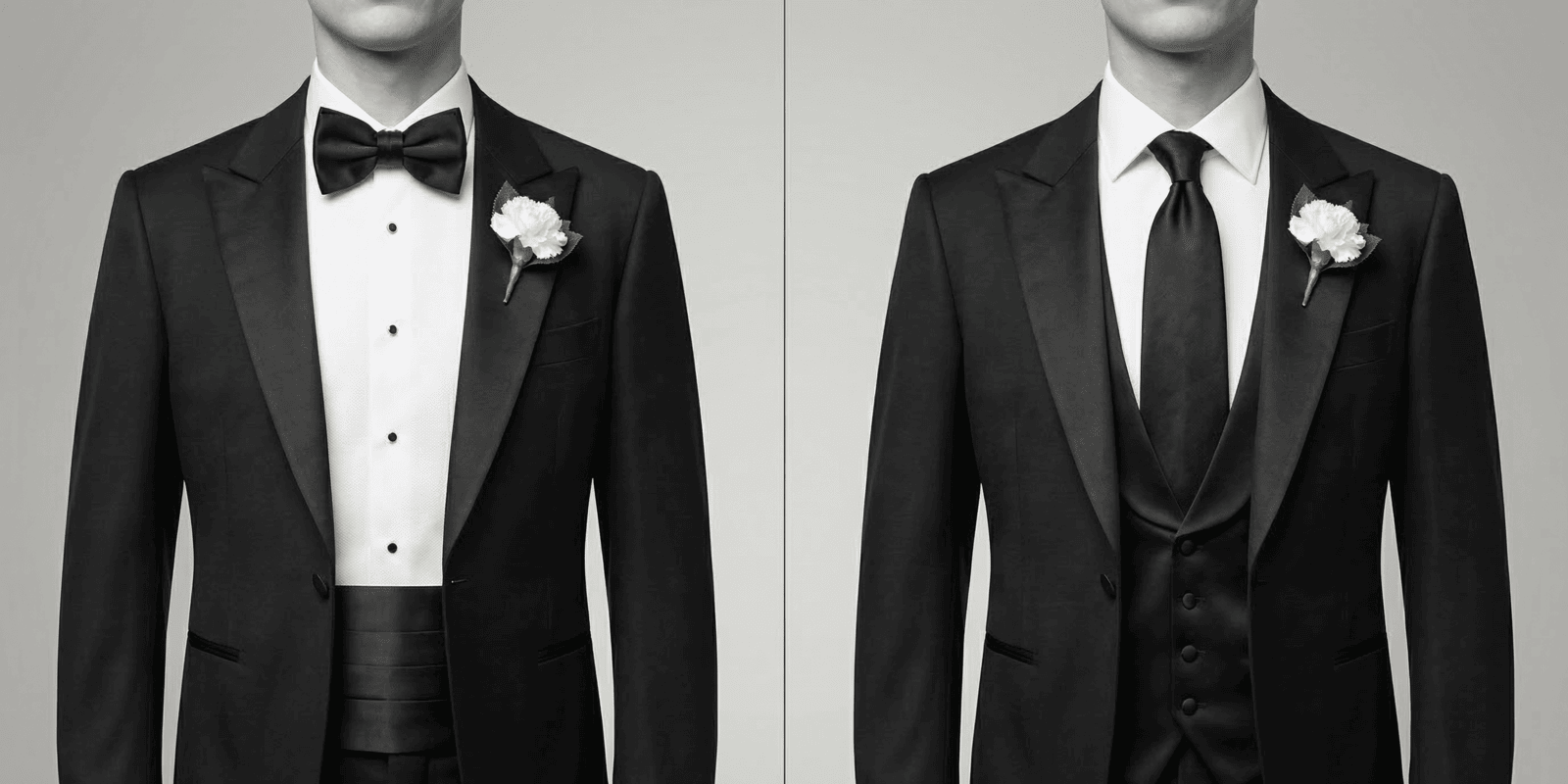 tuxedo with tie vs bowtie