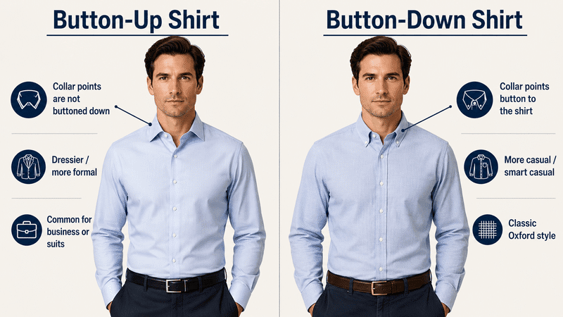 what are the main differences between botton up vs botton down shirts.png